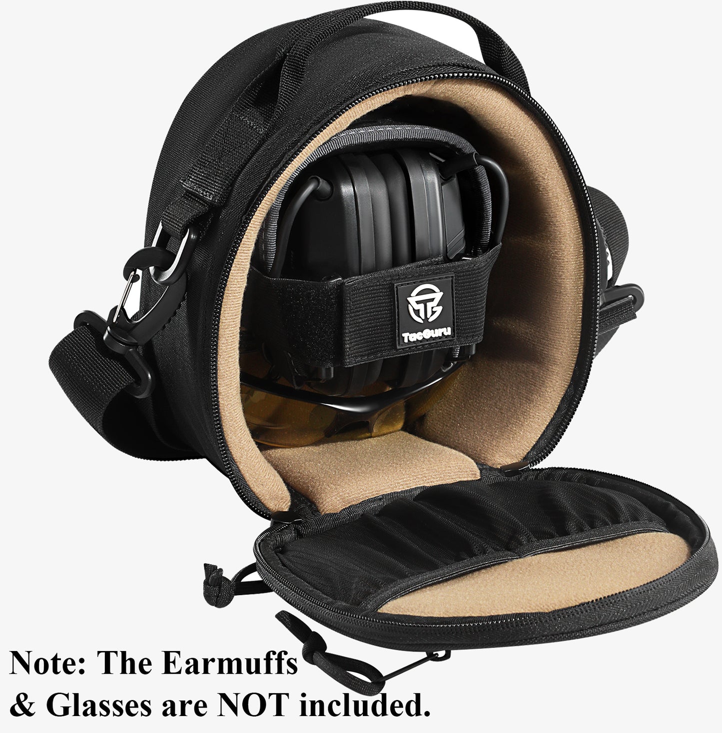 TacGuru Premium Shooting Earmuffs Bag, Protective Ear Protection Case, Universal Fit for Most Slim Profile Foldable Earmuffs