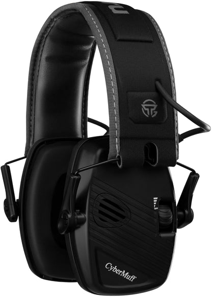 TacGuru CyberMuff E – Electronic Shooting Ear Protection Earmuffs, NRR 24 dB, Gun Range Hearing Protection for Shooters