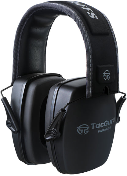 TacGuru SHOTMUFFS A – Passive Shooting Ear Protection Earmuffs, NRR 25 dB, Gun Range Hearing Protection for Shooters