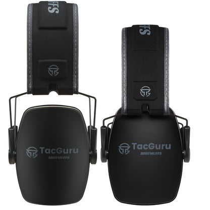TacGuru SHOTMUFFS A – Passive Shooting Ear Protection Earmuffs, NRR 25 dB, Gun Range Hearing Protection for Shooters