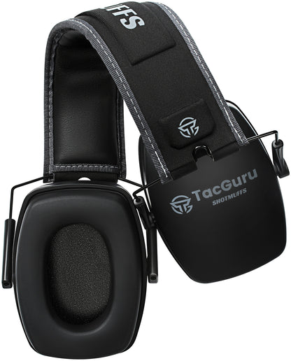 TacGuru SHOTMUFFS A – Passive Shooting Ear Protection Earmuffs, NRR 25 dB, Gun Range Hearing Protection for Shooters