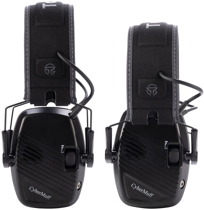 TacGuru CyberMuff E – Electronic Shooting Ear Protection Earmuffs, NRR 24 dB, Gun Range Hearing Protection for Shooters
