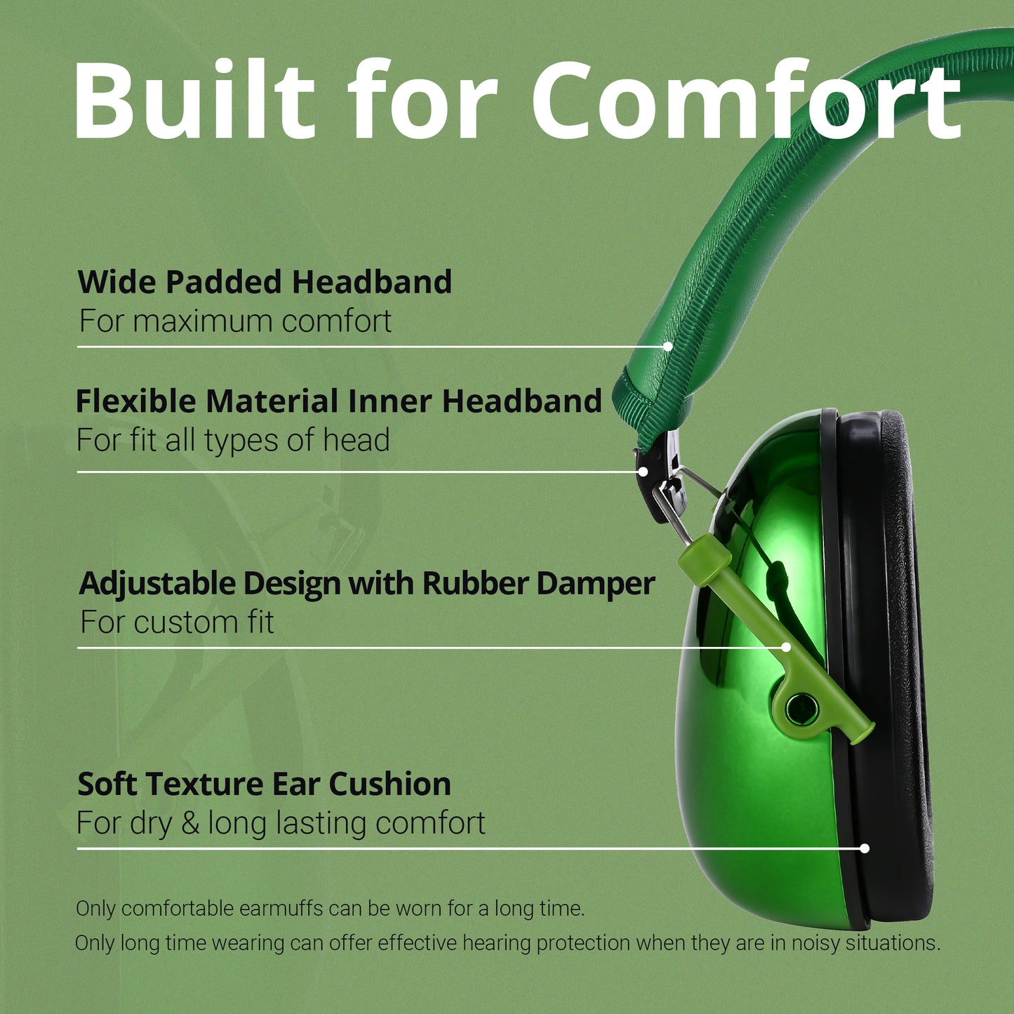 TacGuru 130 Gemstones Edition, Kids Ear Protection Earmuffs, Hearing Protection for Kids, One Size for 3-16 Yr Old