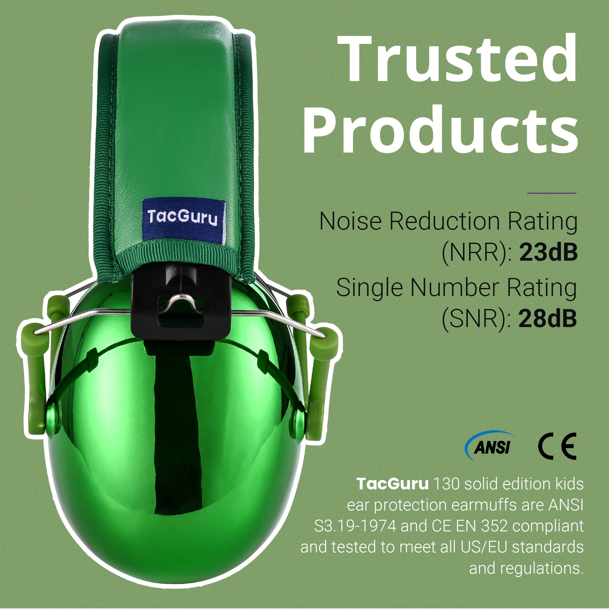 TacGuru 130 Gemstones Edition Kids Ear Protection for Noise 23dB N –  TacGuru Safety
