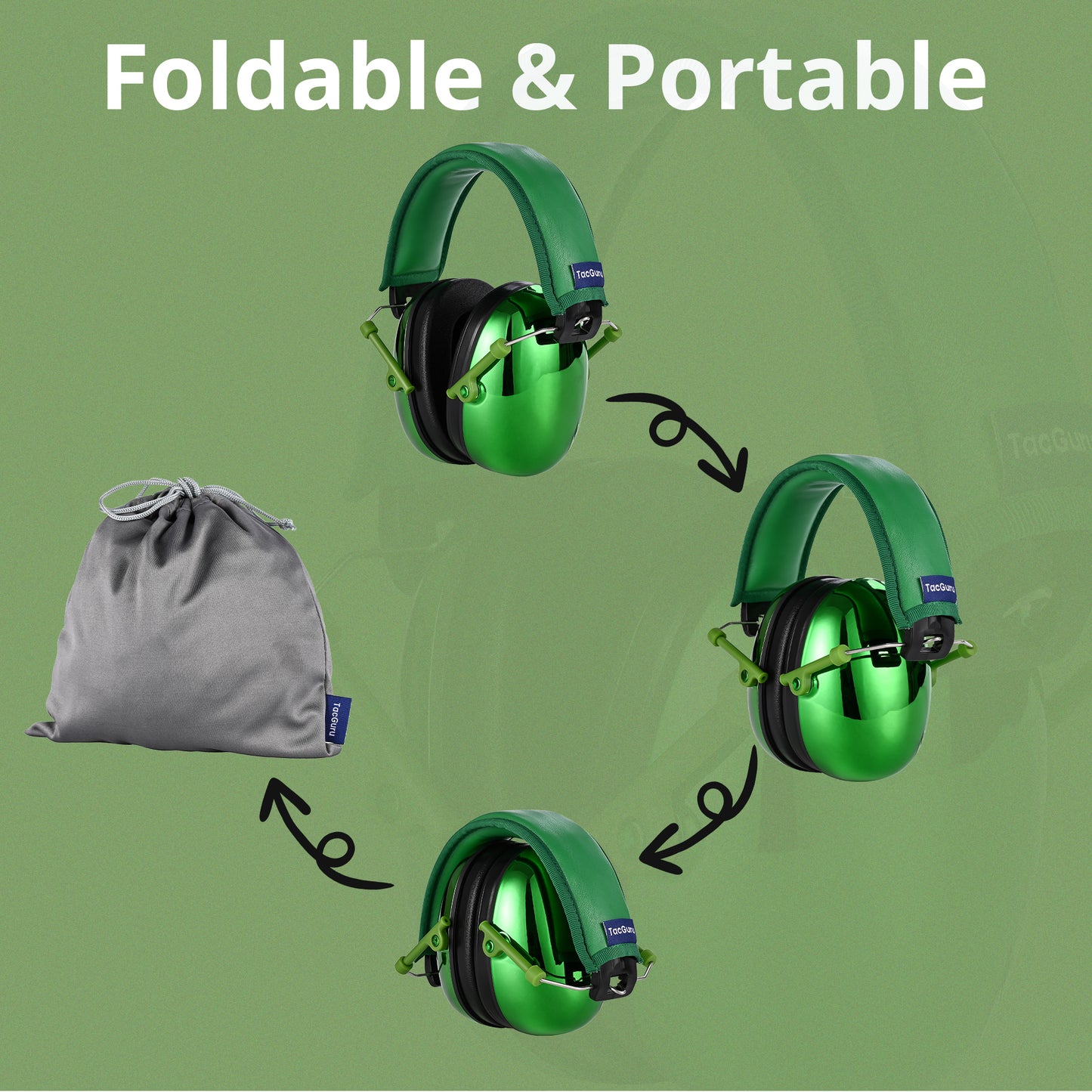 TacGuru 130 Gemstones Edition, Kids Ear Protection Earmuffs, Hearing Protection for Kids, One Size for 3-16 Yr Old