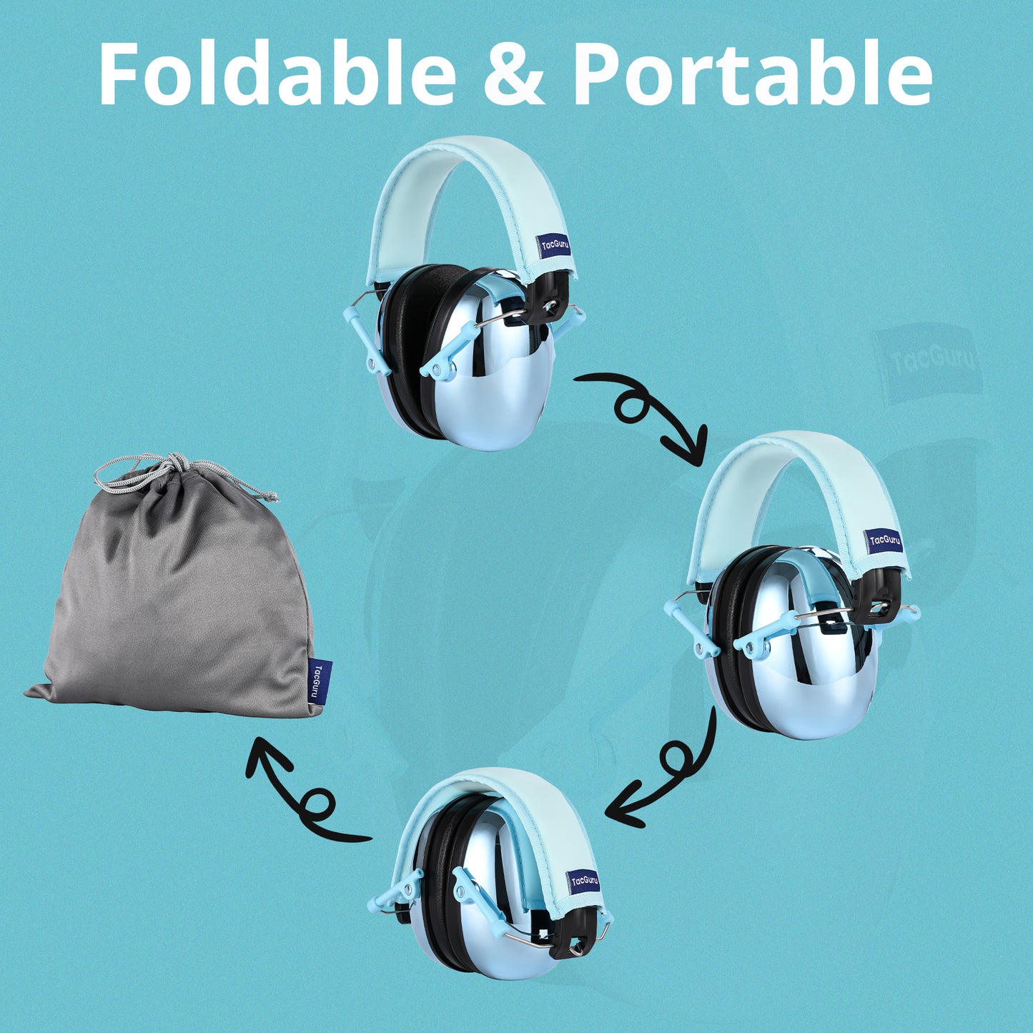 TacGuru 130 Gemstones Edition, Kids Ear Protection Earmuffs, Hearing Protection for Kids, One Size for 3-16 Yr Old