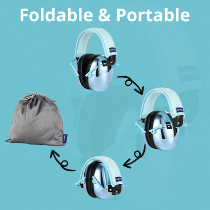 TacGuru 130 Gemstones Edition, Kids Ear Protection Earmuffs, Hearing Protection for Kids, One Size for 3-16 Yr Old