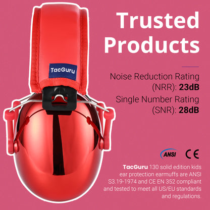 TacGuru 130 Gemstones Edition, Kids Ear Protection Earmuffs, Hearing Protection for Kids, One Size for 3-16 Yr Old