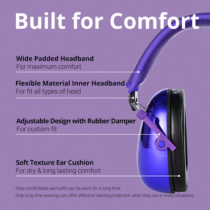 TacGuru 130 Gemstones Edition, Kids Ear Protection Earmuffs, Hearing Protection for Kids, One Size for 3-16 Yr Old