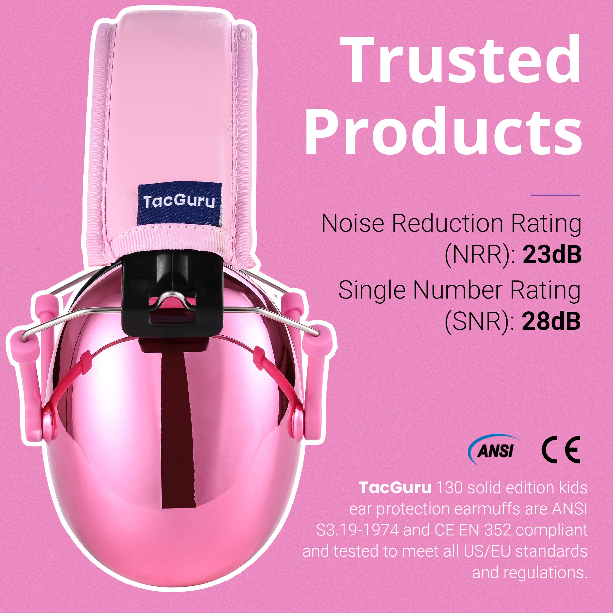 TacGuru 130 Gemstones Edition Kids Ear Protection for Noise 23dB N –  TacGuru Safety