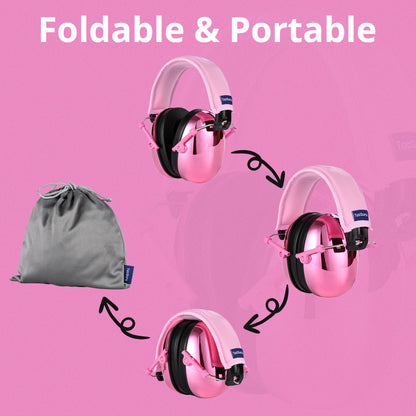 TacGuru 130 Gemstones Edition, Kids Ear Protection Earmuffs, Hearing Protection for Kids, One Size for 3-16 Yr Old