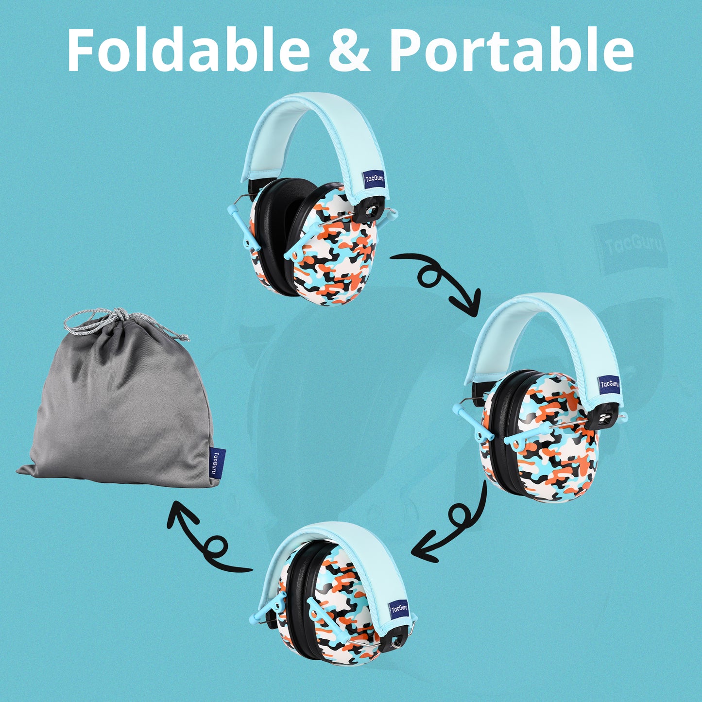 TacGuru 130 Special Edition, Kids Ear Protection Earmuffs, Hearing Protection for Kids, One Size for 3-16 Yr Old