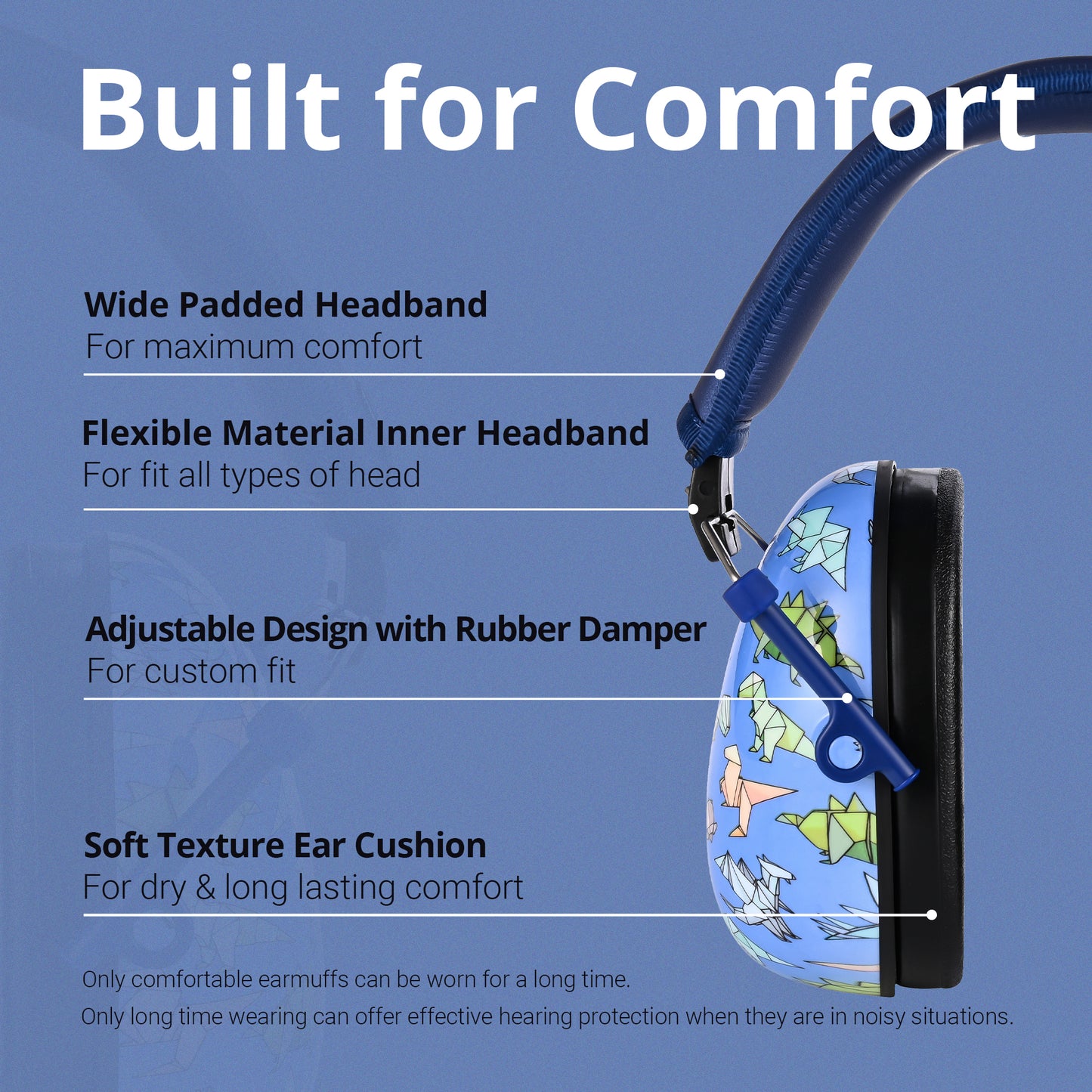 TacGuru 130 Special Edition, Kids Ear Protection Earmuffs, Hearing Protection for Kids, One Size for 3-16 Yr Old