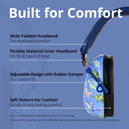 TacGuru 130 Special Edition, Kids Ear Protection Earmuffs, Hearing Protection for Kids, One Size for 3-16 Yr Old