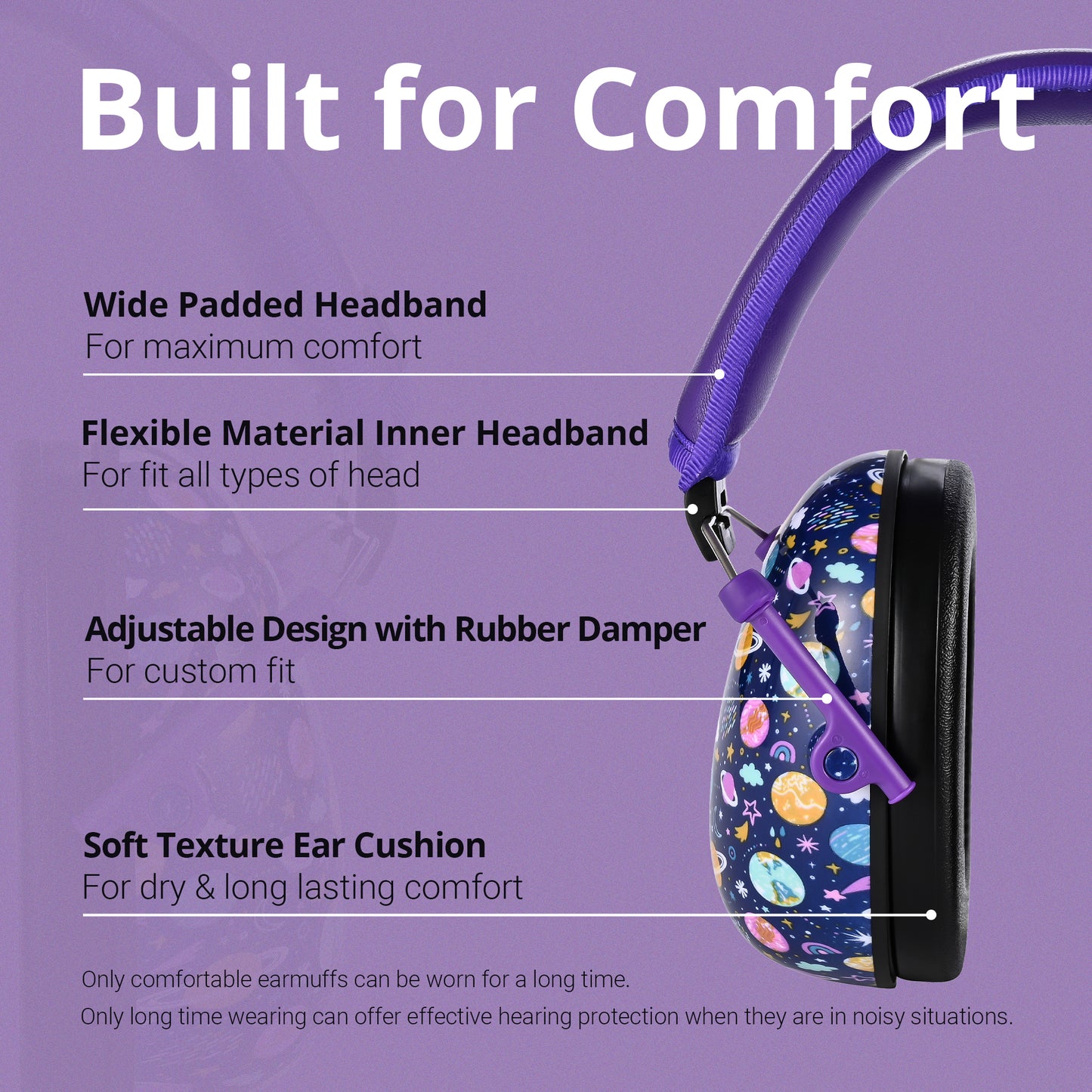 TacGuru 130 Special Edition, Kids Ear Protection Earmuffs, Hearing Protection for Kids, One Size for 3-16 Yr Old