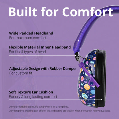 TacGuru 130 Special Edition, Kids Ear Protection Earmuffs, Hearing Protection for Kids, One Size for 3-16 Yr Old