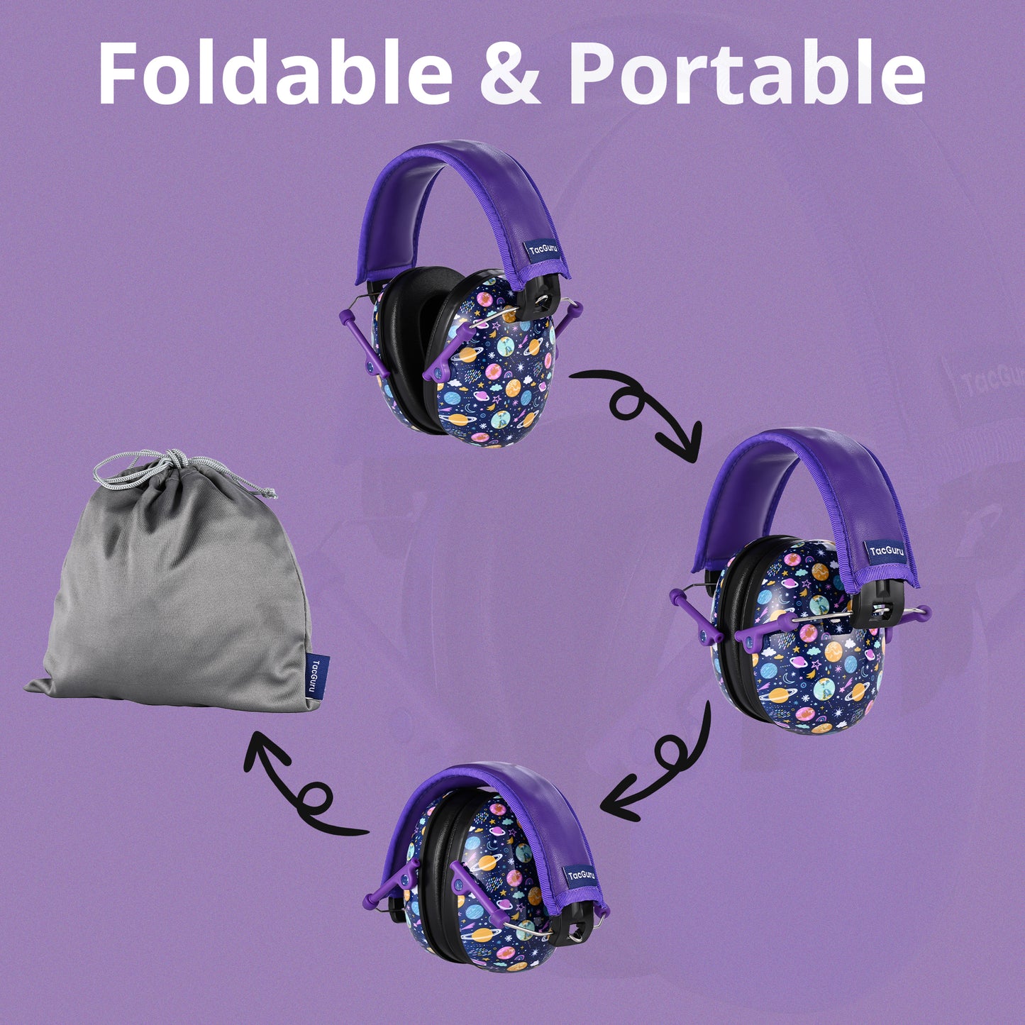 TacGuru 130 Special Edition, Kids Ear Protection Earmuffs, Hearing Protection for Kids, One Size for 3-16 Yr Old