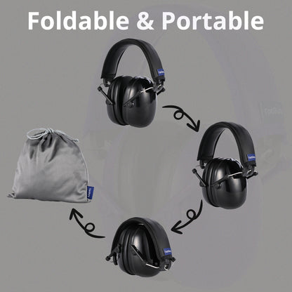 TacGuru 130 Solid Color Edition, Kids Ear Protection Earmuffs, Hearing Protection for Kids, One Size for 3-16 Yr Old