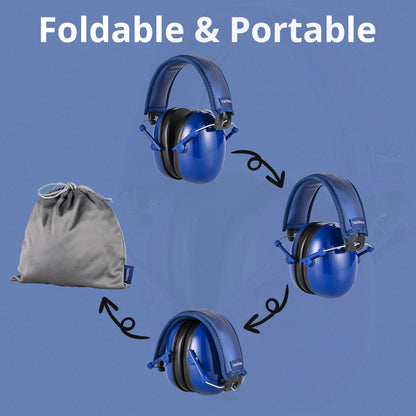 TacGuru 130 Solid Color Edition, Kids Ear Protection Earmuffs, Hearing Protection for Kids, One Size for 3-16 Yr Old