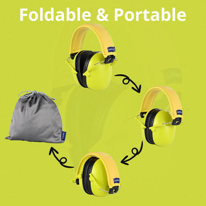 TacGuru 130 Solid Color Edition, Kids Ear Protection Earmuffs, Hearing Protection for Kids, One Size for 3-16 Yr Old