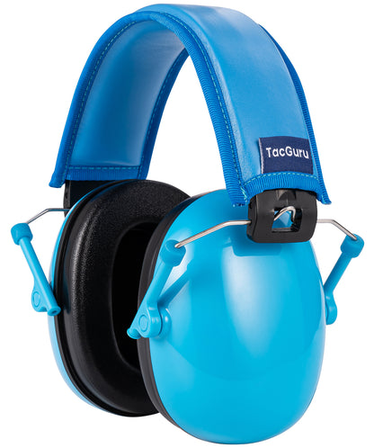 TacGuru 130 Solid Color Edition, Kids Ear Protection Earmuffs, Hearing Protection for Kids, One Size for 3-16 Yr Old