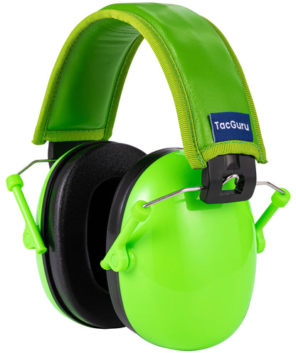 TacGuru 130 Solid Color Edition, Kids Ear Protection Earmuffs, Hearing Protection for Kids, One Size for 3-16 Yr Old