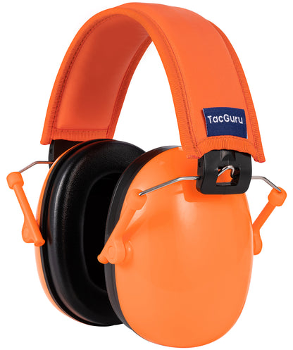 TacGuru 130 Solid Color Edition, Kids Ear Protection Earmuffs, Hearing Protection for Kids, One Size for 3-16 Yr Old