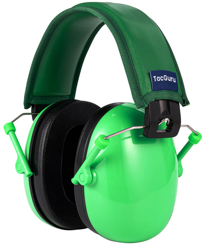 TacGuru 130 Solid Color Edition, Kids Ear Protection Earmuffs, Hearing Protection for Kids, One Size for 3-16 Yr Old