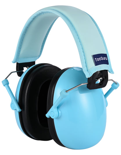 TacGuru 130 Solid Color Edition, Kids Ear Protection Earmuffs, Hearing Protection for Kids, One Size for 3-16 Yr Old