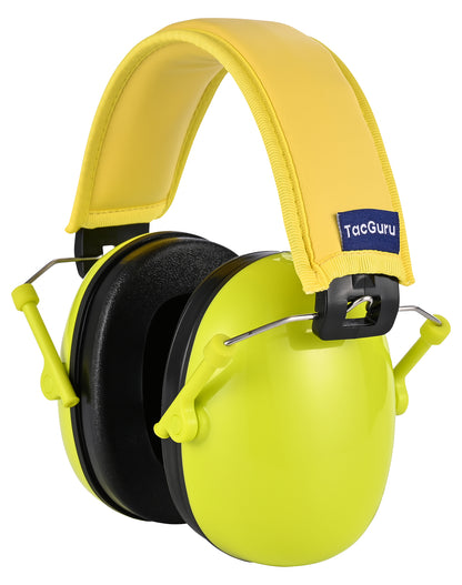 TacGuru 130 Solid Color Edition, Kids Ear Protection Earmuffs, Hearing Protection for Kids, One Size for 3-16 Yr Old