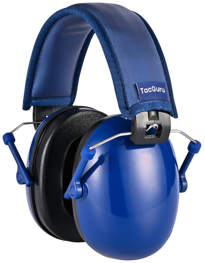 TacGuru 130 Solid Color Edition, Kids Ear Protection Earmuffs, Hearing Protection for Kids, One Size for 3-16 Yr Old